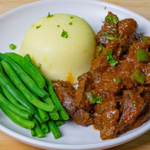 Liver/Mushroom,vegetables with Mashed Potatoes