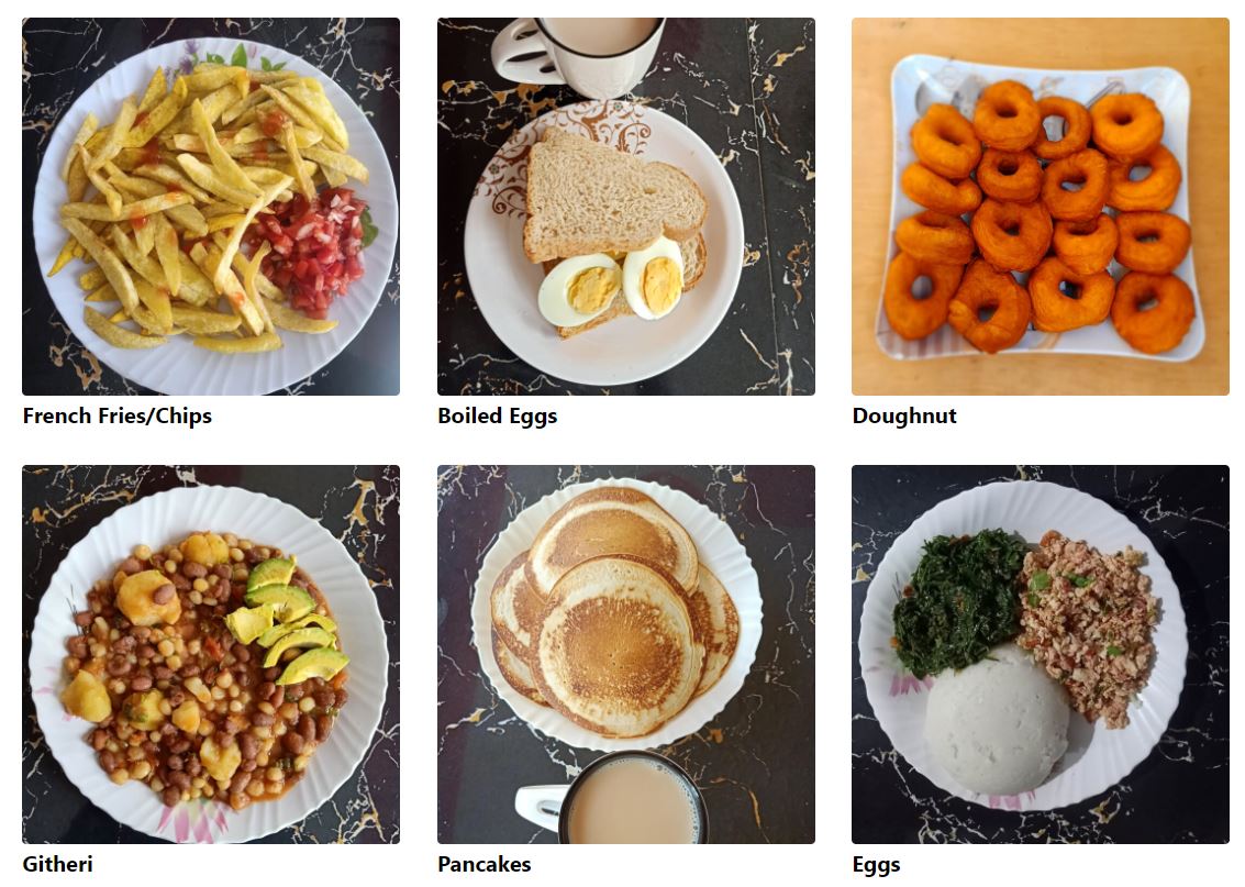 Kenyan Weekly Meal Timetable For Family And Singles Printable PDF